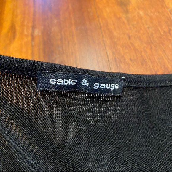 Sparkly Flutter Sleeve Top, Black Sequins, Deep Scoop Neck Blouse - Picture 4 of 8